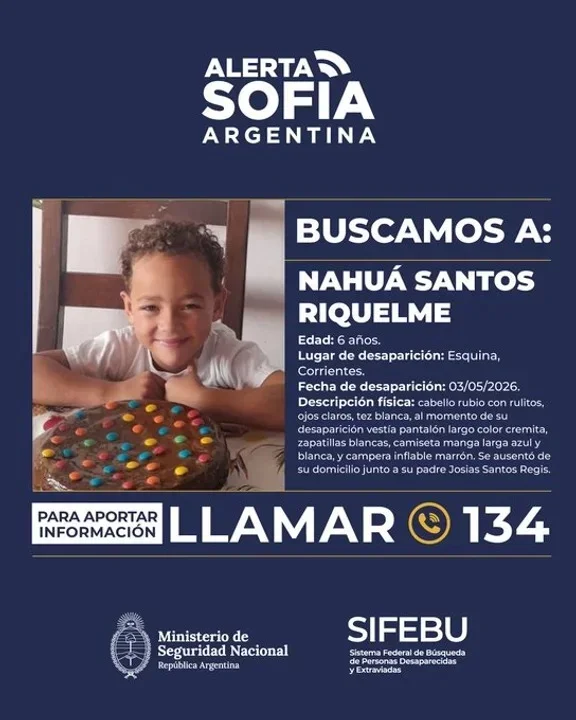 Intensa búsqueda de Nahuá Santos Riquelme, desaparecido en Corrientes