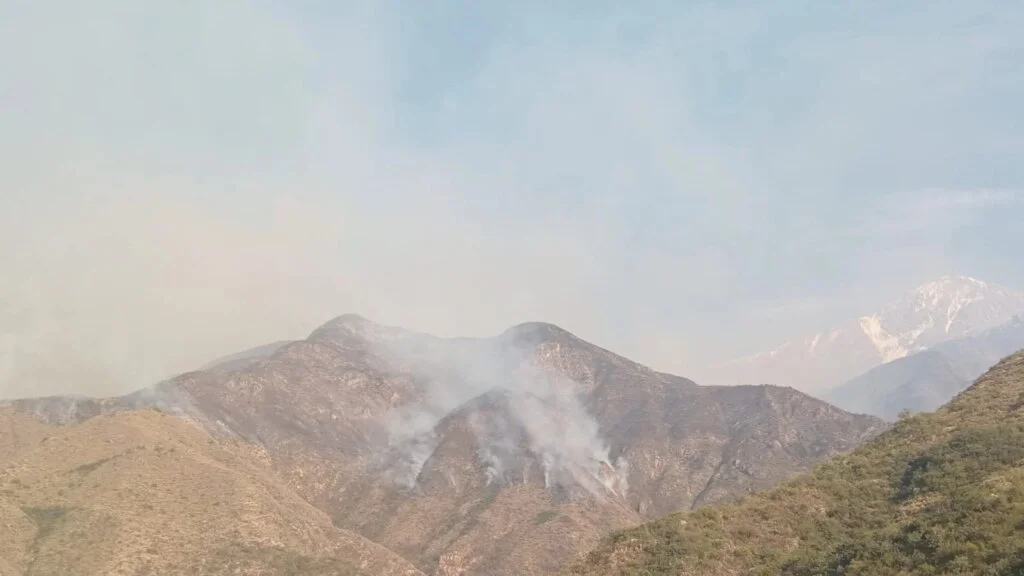 Operativo en Guanchín avanza para controlar incendio forestal sin amenaza a vecinos
