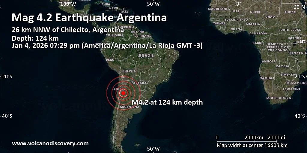 Terremoto de magnitud 4.2 sacude Chilecito: preocupación entre los vecinos