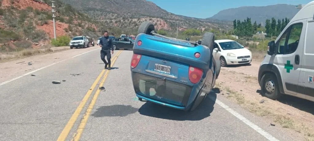 Accidente en Sanagasta: automovilista herido grave es llevado a Capital