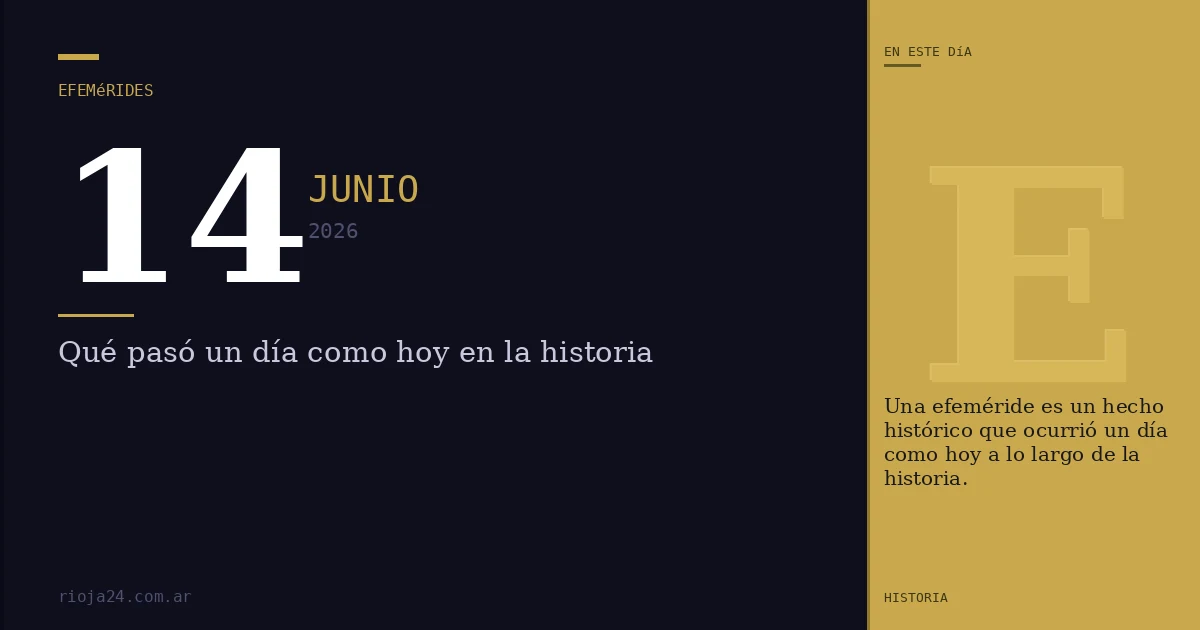 Efemérides del 14 de junio de 2026: ¿Qué pasó un día como hoy?