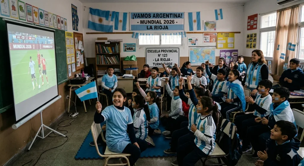 Estudiantes de La Rioja disfrutarán del partido Argentina-Austria en sus aulas el 22 de junio