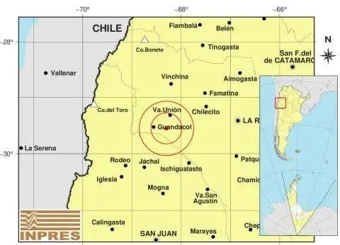 Sismo de 4.3 grados genera alarma en Guandacol y alrededores de La Rioja