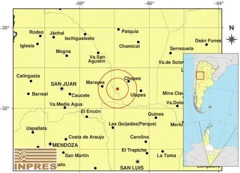 Temblor de 4.4 grados inquieta a los vecinos de Chepes en la madrugada.