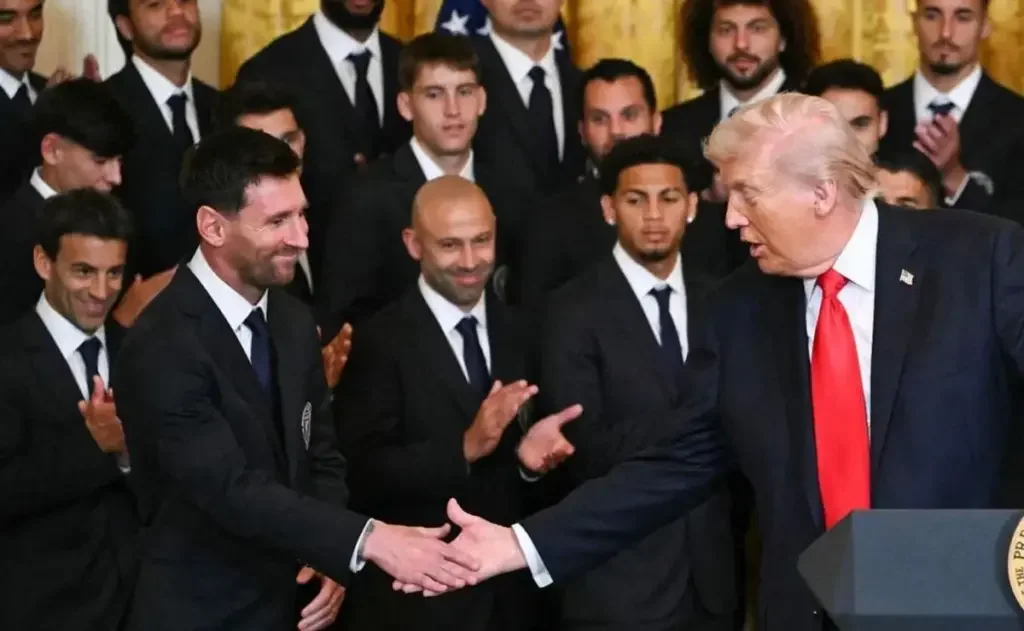 Trump recibe al Inter Miami en la Casa Blanca y muestra su admiración por Messi
